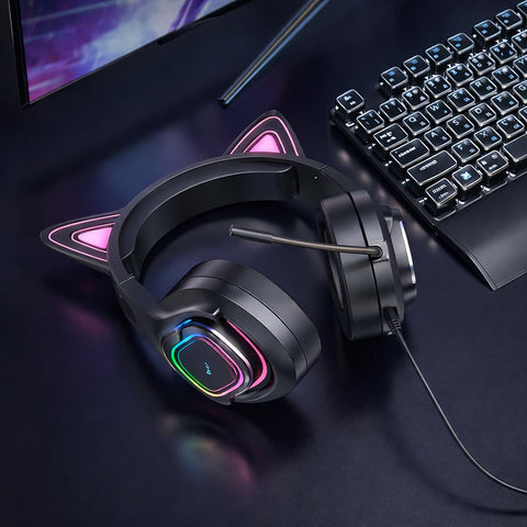 Hoco - Luminous Cat Gaming Headphone (W107)